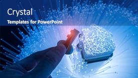  Presentation with house key - Colorful PPT theme enhanced with hand-holding-key-with-house backdrop and a ocean colored foreground