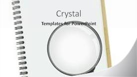  Presentation with magnifying glass - Slides consisting of hand-holding-magnifying-glass-over and a white colored foreground