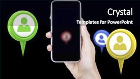  Presentation with green technology - Amazing theme having hand holding mobile phone backdrop and a black colored foreground