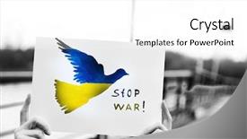  Presentation with dove - Presentation design consisting of  background and a  colored foreground