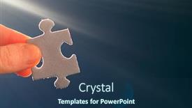  Presentation with holding puzzle pieces - Slide deck enhanced with hand-holding-puzzle-pieces-finding background and a navy blue colored foreground