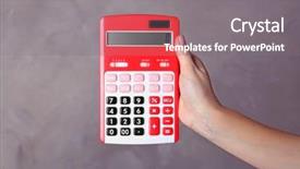  Presentation with attorney - Amazing slide deck having hand holding red calculator backdrop and a gray colored foreground