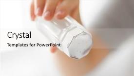  Presentation with cellar - Amazing presentation having hand holding salt cellar backdrop and a white colored foreground