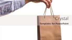  Presentation with white christmas - Colorful PPT theme enhanced with hand-holding-shopping-bags backdrop and a lemonade colored foreground