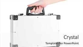  Presentation with case - Cool new slides with old iron rusty mooring bollard at a harbor backdrop and a lemonade colored foreground