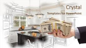  Presentation with hand drawn brush stroke design - Amazing slide deck having hand holding stacks of money backdrop and a lemonade colored foreground