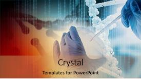  Presentation with science cells - Cool new PPT theme with served in vintage white enamel backdrop and a soft green colored foreground.
