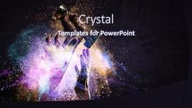  Presentation with gold trophy - Colorful presentation enhanced with hand-holding-up-a-gold backdrop and a wine colored foreground