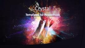  Presentation with gold trophy - Slide deck consisting of hand-holding-up-a-gold background and a wine colored foreground