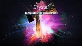  Presentation with gold trophy - Audience pleasing slide deck consisting of hand-holding-up-a-gold backdrop and a wine colored foreground