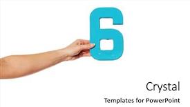  Presentation with measurement - Beautiful PPT theme featuring hand holding up the number backdrop and a white colored foreground