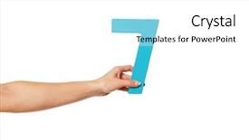  Presentation with number - Cool new slides with hand holding up the number backdrop and a white colored foreground