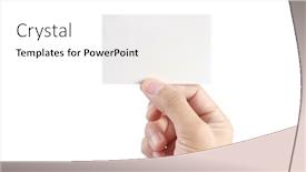  Presentation with virtual hand - Beautiful PPT theme featuring hand holding virtual a paper with your backdrop and a white colored foreground