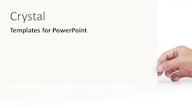  Presentation with virtual hand - Audience pleasing PPT theme consisting of hand-holding-virtual-a-paper backdrop and a cream colored foreground