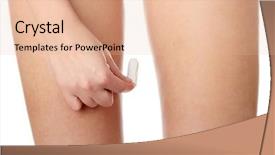  Presentation with vaginal - Cool new presentation theme with hand holding white tampax vaginal backdrop and a coral colored foreground