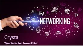  Presentation with social media - Amazing presentation having hand-holding-wireless-peripheral backdrop and a wine colored foreground