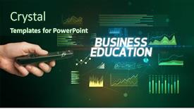  Presentation with wireless - Audience pleasing presentation design consisting of hand-holding-wireless-peripheral backdrop and a forest green colored foreground