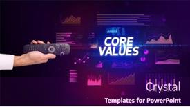  Presentation with cyber - Beautiful presentation design featuring hand-holding-wireless-peripheral backdrop and a wine colored foreground