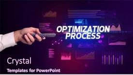  Presentation with business process - PPT theme consisting of hand-holding-wireless-peripheral background and a wine colored foreground