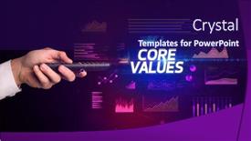  Presentation with cyber - Beautiful presentation theme featuring hand-holding-wireless-peripheral backdrop and a navy blue colored foreground