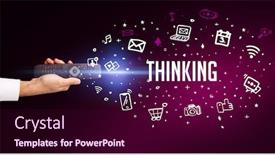  Presentation with wireless - Colorful presentation enhanced with hand-holding-wireless-peripheral backdrop and a wine colored foreground