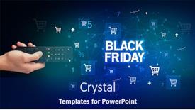  Presentation with friday - PPT theme having hand-holding-wireless-peripheral background and a navy blue colored foreground