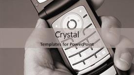  Presentation with automobile driver hand hold steering - PPT theme with hand holds cellphone over plain background and a  colored foreground