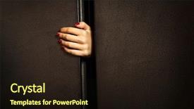  Presentation with lift - Cool new presentation theme with hand holds closed doors backdrop and a wine colored foreground