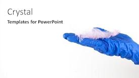  Presentation with pink blue - Cool new presentation design with hand-in-a-blue-disposable backdrop and a white colored foreground