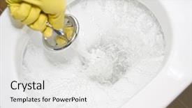  Presentation with residential - Theme with hand in a glove cleaning background and a white colored foreground