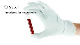  Presentation with blood cell - Slides featuring hand in glove with blood background and a white colored foreground