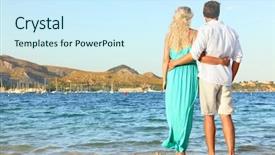  Presentation with holding hands family walking - Audience pleasing theme consisting of blood glucose meter with test strips isolated on white background backdrop and a white colored foreground.