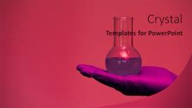  Presentation with surgical - Audience pleasing theme consisting of hand-in-surgical-glove-holding backdrop and a red colored foreground