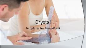  Presentation with thalassemia patients - Slides consisting of hand injury - physiotherapist examining patients wrist background and a lemonade colored foreground