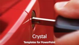  Presentation with lock key - Cool new presentation with hand inserting key into car backdrop and a crimson colored foreground