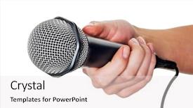  Presentation with interview - Audience pleasing slides consisting of hand interview and opinion backdrop and a white colored foreground