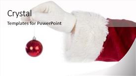  Presentation with christmas lights bulb decoration - Colorful slides enhanced with hand is holding a christmas backdrop and a white colored foreground