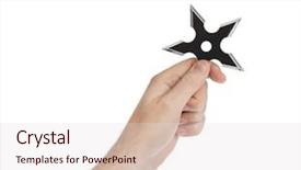  Presentation with ninja - Cool new theme with hand is throwing ninja shuriken backdrop and a lemonade colored foreground