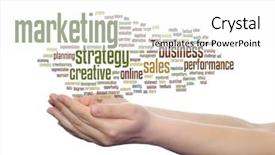  Presentation with marketing strategy - Beautiful PPT theme featuring hand isolated on background metaphor backdrop and a white colored foreground