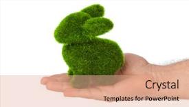  Presentation with grab hand - Audience pleasing PPT theme consisting of hand isolated on white background backdrop and a coral colored foreground