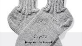  Presentation with socks - Slides featuring hand-knitted-warm-wool-socks background and a light gray colored foreground
