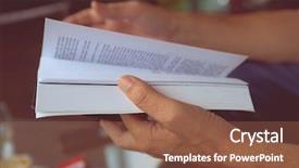  Presentation with book - Beautiful presentation theme featuring scrabble - slot bingo words graphic concept backdrop and a dark gray colored foreground