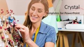  Presentation with jewelry - Colorful presentation theme enhanced with hand made - freelance - jewelry designer working backdrop and a coral colored foreground