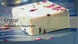  Presentation with hand soap - Slide set with hand made - spa concept handmade soap background and a mint green colored foreground