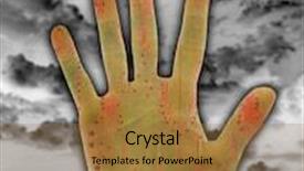  Presentation with circuit board - Amazing presentation having hand made by circuit board over cloudy sky backdrop and a coral colored foreground