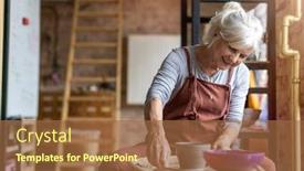  Presentation with ceramics - Beautiful PPT layouts featuring hand-made-ceramics-are-formed backdrop and a tawny brown colored foreground