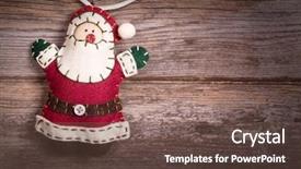  Presentation with vintage christmas - Presentation theme having hand made felt santa claus background and a tawny brown colored foreground