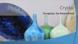  Presentation with made in america - Presentation with hand-made-glazed-ceramic-bottles background and a light gray colored foreground