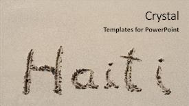  Presentation with beach - PPT theme consisting of hand made or handwritten haiti background and a soft green colored foreground