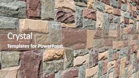  Presentation with rock wall - Colorful presentation design enhanced with hand made rustic rock wall backdrop and a coral colored foreground